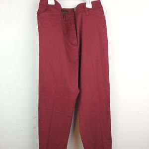 Talbots The Perfect Chino 2p Cotton Blend Burgundy pants New With Tags